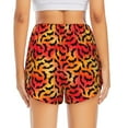 thumbnail image 2 of Lsque Flying Black Bat Printed Women's Running Shorts with Liner Pockets,Elastic Quick Dry Workout Athletic Gym Yoga Shorts,Womens High Waist Shorts-, 2 of 9