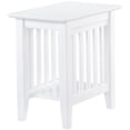 thumbnail image 1 of Leo & Lacey 14" Solid Wood End Table with Sturdy Legs in White, 1 of 4