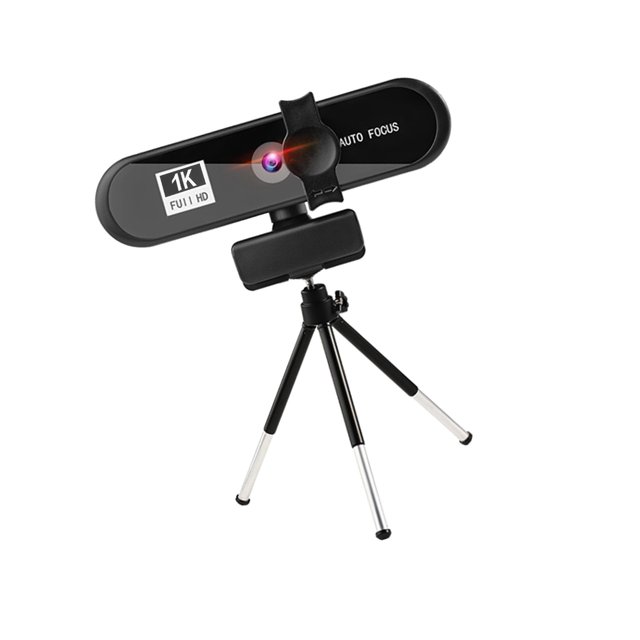 fashionhome 4K Full HD Streaming Webcam 1080P HD PC Webcam Autofocus for Live Broadcast 1k Black