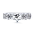 thumbnail image 2 of BERRICLE Sterling Silver Solitaire Wedding Engagement Rings 0.7 Carat Heart Shaped Cubic Zirconia CZ Heart Ring for Women, Rhodium Plated Size 4.5, 2 of 9