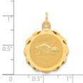 thumbnail image 2 of 14K Yellow Gold Swimming Disc Charm, 2 of 2