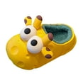 thumbnail image 4 of Gibobby Girls Cute Cat Slippers for Toddler Kids Fuzzy Slip-on Bedroom Shoes Warm Memory Foam Indoor House Slippers(Yellow,5.5-6 Years), 4 of 4