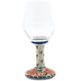 thumbnail image 3 of Polish Pottery Wine Glass 10 oz Polmedia Red Passion Theme UNIKAT Hand Painted in Boleslawiec, Poland + Certificate of Authenticity, 3 of 6