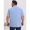 thumbnail image 3 of DARING DIVA Men's Big & Tall Summer Beach Camp Collar Short Sleeve Shirt XL Light Blue, 3 of 7