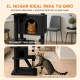 thumbnail image 3 of Torre Árbol Rascador Trepador Poli Pets Varios Niveles Con Escalera, 3 of 5