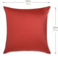 thumbnail image 2 of 20" x 20" Throw Pillowcases (Cover Only) - 85/15 Nylon, Spandex - Luxurious, Silky, Stretchy & Soft - 1 Pcs Solid Color - A Perfect Choice for Couch Chairs Sofa Bed Adult or Kids Bedroom, Maroon, 2 of 7