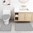 thumbnail image 4 of FMSHPON Morocco 4 Piece Bathroom Set Shower Curtain Bath Rug Contour Mat and Toilet Lid Cover, 4 of 8