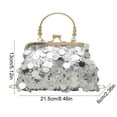 thumbnail image 6 of Vggrvlo Silver Clutch Purses for Women Ladies Sparkling Party Handbag Wedding Bag Evening Bag Clearance, 6 of 7