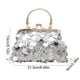 thumbnail image 3 of Bolso de noche con lentejuelas con clip para mujer - Bolso de hombro cruzado dorado plateado negro con cadena, 8,46x2,36x5,12 pulgadas, 3 of 6
