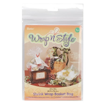 Wrap n Style Shrink Wrap Basket Bag 1/Pkg-24