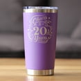 thumbnail image 2 of Bevvee Insulated Travel Tumbler 20 oz Cheers 20 Years Gifts for Anniversary Celebrations Tumblers, 2 of 4