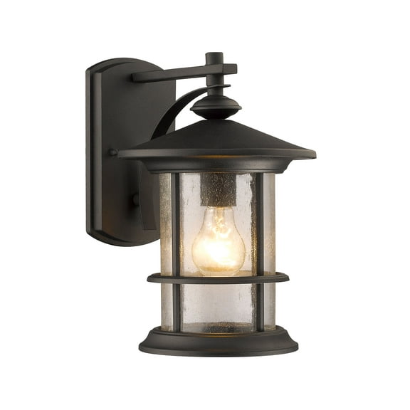 RADIANCE Goods Transitional 1 Light Textured Black Outdoor Wall Sconce 10.13"