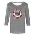 thumbnail image 4 of Nrmvnmi Patriotic Shirts for Women 3/4 Sleeve Shirt 4Th of July Independence Day Crewneck Cute Festival Tops Mothers Day Gifts, 4 of 4