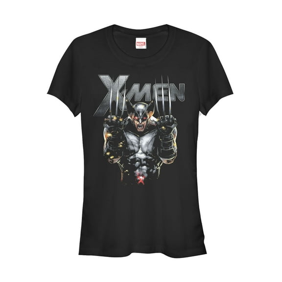 Junior's Marvel X-Men Wolverine Sharp Claws  Graphic Tee Black Large