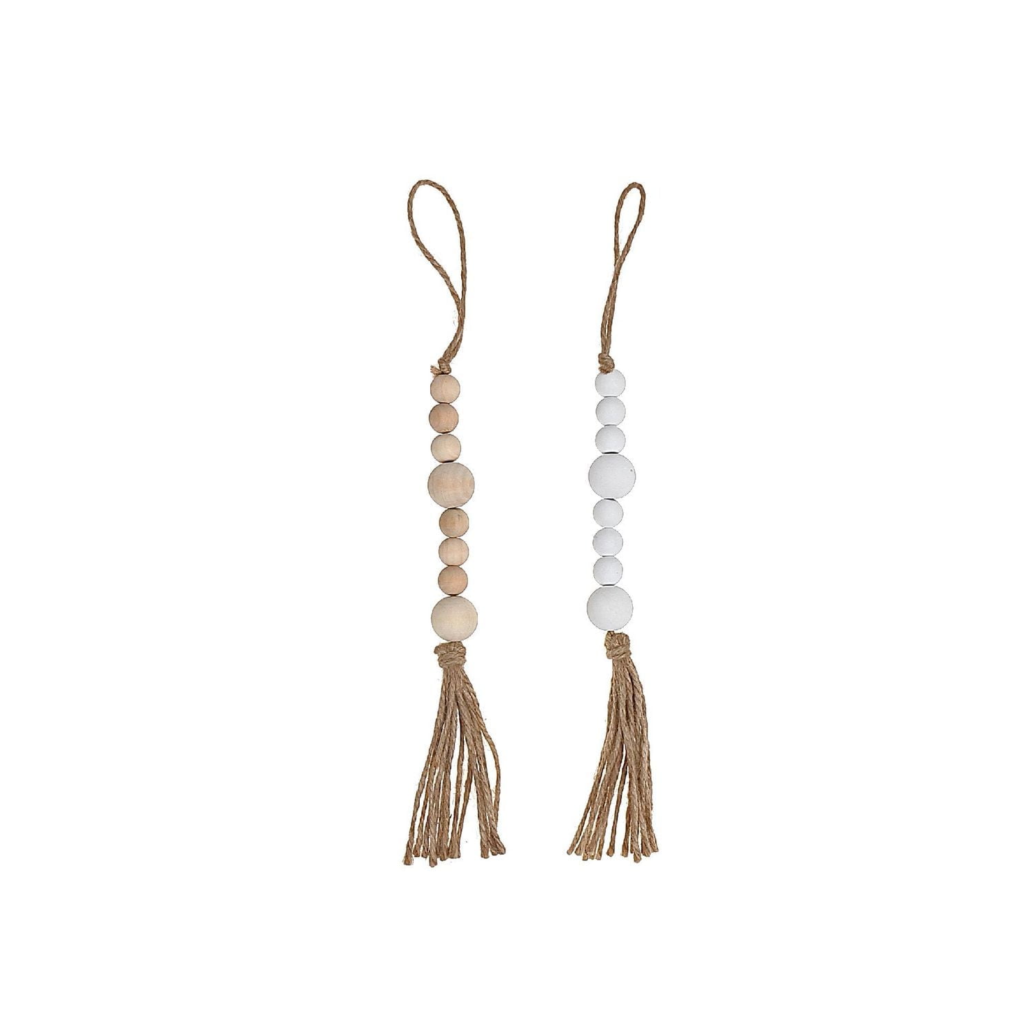 IH Casa Decor 14" Dual Sized Bead Garland With Tassels Asstd - Set of 2