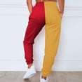 thumbnail image 5 of Hfyihgf Womens Color Block Y2k Baggy Sweatpants Drawstring High Waist Joggers Pants Trendy Relaxed Fit Trousers with Pockets(Red,M), 5 of 8