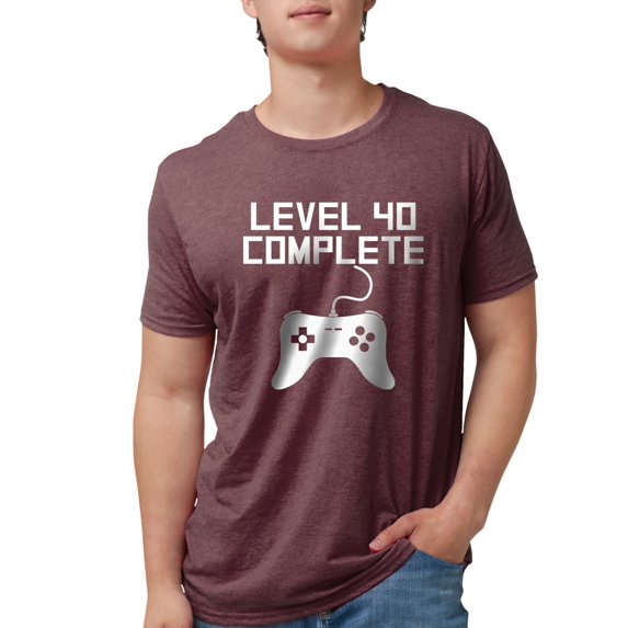 CafePress - Level 40 Complete 40Th Birthday Men's Deluxe T Shi - Mens Tri-blend T-Shirt