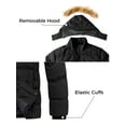 thumbnail image 3 of Wantdo Men's Big and Tall Winter Coat Warm Puffer Jacket Insulated Winter Coat Puffer Jacket with Hood Black 5X-Large Big, 3 of 8
