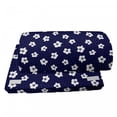 thumbnail image 4 of Floral Foot Rest, Continuous Pattern of Flowers and Dots and Blossoming Vintage Design, Non-Slip Backing Adjustable Ergonomic Memory Foam Leg Support for Office, Indigo and White, by Ambesonne, 4 of 5