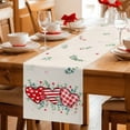 thumbnail image 5 of Valentine's Day Table Runner 72 Inches Long Farmhouse Dress Scarves, Red Love Heart Eucalyptus Beige Burlap Dining Tablerunner for Coffee Table/Kitchen Island/Party Décor, 13" x 72", 5 of 8