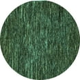 thumbnail image 1 of Ahgly Company Machine Washable Indoor Round Abstract Turquoise Blue Modern Area Rugs, 6' Round, 1 of 4