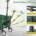 thumbnail image 4 of TLSUNNY Collapsible Wagon Cart with Wheels, Heavy Duty Foldable Wagon Cart 150 lbs Capacity, w/360° Wheels, Carry Bag, for Camping, Beach, Garden, Sports, 4 of 9