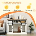 thumbnail image 4 of PawHut Dog Crate Furniture for Large & Small Dogs, Double Dog Kennel, White, 4 of 10