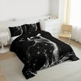 thumbnail image 3 of jejeloiu Cute Cat Full Size Comforter Sets,Pet Animal Bedding Comforter Set,Gray Black Bedding Sets For Girls Boys,Luxury Bedroom Decor Reversible,3-Piece, 3 of 8