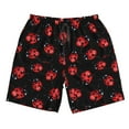 thumbnail image 5 of Goofa Beautiful Red Ladybug Printed Mens Swim Trunks Summer Quick Dry Short Beach Swimwear Bathing Suits-Small, 5 of 9