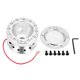 thumbnail image 2 of Quick Release Steering Wheel, Silver CNC Aluminum Alloy Racing Wheel With Mounting Accessory For Professional Use, 2 of 8