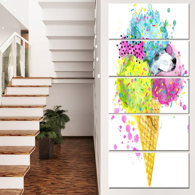 Adorable Chiot Coloré - Art Mural sur Toile d'Animaux