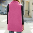 thumbnail image 6 of successthop Fleece Vest for Women Hot Pink Tank Jacket without Hood Plain Warm Coats Hip Length Thermal Outwear Fuzzy Sleeveless Winter Clothes Collar Jacket Soft Comfy Top, 6 of 8
