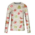 thumbnail image 5 of Honeeladyy Men's Christmas Blouse Tops 3D Funny Snowman Printed Round Neck Long Sleeve Pullover Ugly Christmas Santa Sweaters #Uf-Khaki-XXL, 5 of 5