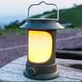 thumbnail image 1 of YoGold Outdoor LED Rechargeable Camping Lantern, Rotary Dimming Solar Lantern IPX4 Waterproof , Light Weight Camping Essentials, Lanterns for Power Outages, Home, Emergency, Hurricane Green, 1 of 9