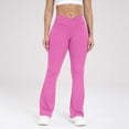 thumbnail image 2 of HXWCHs Junior's Drawstring Yoga Pants Petite Bootcut Active Lounge Pants Pink XL, 2 of 6