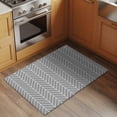 thumbnail image 3 of Grey Herringbone Stripes Washable Small Entryway Area Rugs 2'x3', Modern Abstract Geometric Gray Simple Lines Low Pile Throw Rug Non-Slip Sturdy Edge Binding Carpet for Front Door Floor Room Entry, 3 of 9