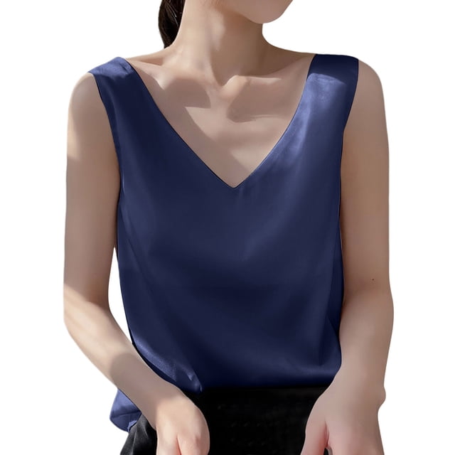 HNMKIU Tank Tops For Women Plus Size Fashionable V Neck Loose Pullover Tank Tops For Women With Sleeveless Tops
