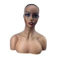thumbnail image 3 of Milaget Female Mannequin Head Display Model Makeup Realistic for Eyeglasses Hat Shop Brown, 3 of 9