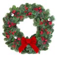thumbnail image 5 of Christmas Floral Picks - 9 Stems with Berry Clusters - Frosted Berries Stars Apple and Snow Tipped Greenery with Holly Leaves - 9.75" L, 5 of 7