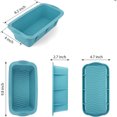 thumbnail image 2 of SEMPAI Rectangular Box Long Bread Cake DIY Baking Tool Baking Pan Up to 60% off Clearance Christmas, 2 of 2