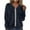 Navy, variant on Womens Zip Up Jacket Cardigan Fall Casual Outwear Cable Knit Long Sleeve Solid Hoodless Bomber Coat with Pockets (XL, Pink)