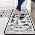 thumbnail image 2 of Kitchen Utensils Rugs Grey Kitchen Mats for Floor 2 Piece, Anti Fatigue Floor Mat for Kitchen, Kitchen Floor Mats for in Front of Sink and Kitchen Matt for Standing for Kitchen Decor 17"X30"+17"X47", 2 of 6
