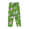 thumbnail image 4 of Haiem Cows With Calfs Green Women's Pajama Pants Ultra Lightweight Pjs Bottoms Sleepwear Bottom Pants With Pocket Drawstring-Large, 4 of 9