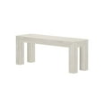thumbnail image 3 of Plank+Beam Modern Dining Bench, Solid Wood Bench for Dining Table, 49", White Sand Wirebrush, 3 of 8