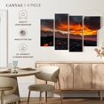 thumbnail image 4 of Elephant Stock Kilauea Volcano Sunrise Wall Art - Horizontal Multi Panel Canvas - Living Room Wall Decor - Nature Multi Panel - Black And Gray Decor - 30" x 18", 4 of 4