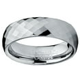 thumbnail image 3 of Bague Alliance pour Homme en Carbure de Tungstène Multifacette 6 mm, 3 of 4
