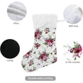 thumbnail image 3 of Coolnut 17.7 Inch Christmas Stockings, 1 PCS Colorful Rose Flower Presonalized Large Stocking Sock for Family Holiday Xmas Party Decorations, 3 of 7
