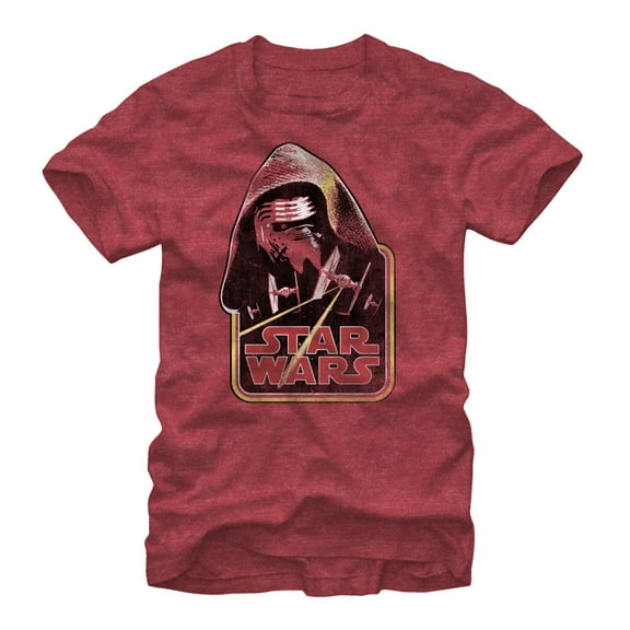 Men's Star Wars The Force Awakens Retro Kylo Ren Graphic Tee Red Heather 2X Large