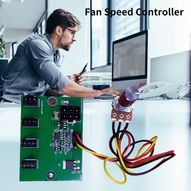 BetterZ Fan Speed Controller Powerful 4 Channels 6 PIN Power Port Desktop Case Fan Speed Control