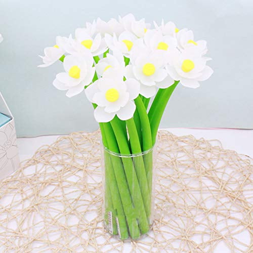 School Office Decor Color Changing Flower Pens 9Pcs Creative Gel Ink Lily Pens for Teachers Lily Black ink 0.5mm Students 